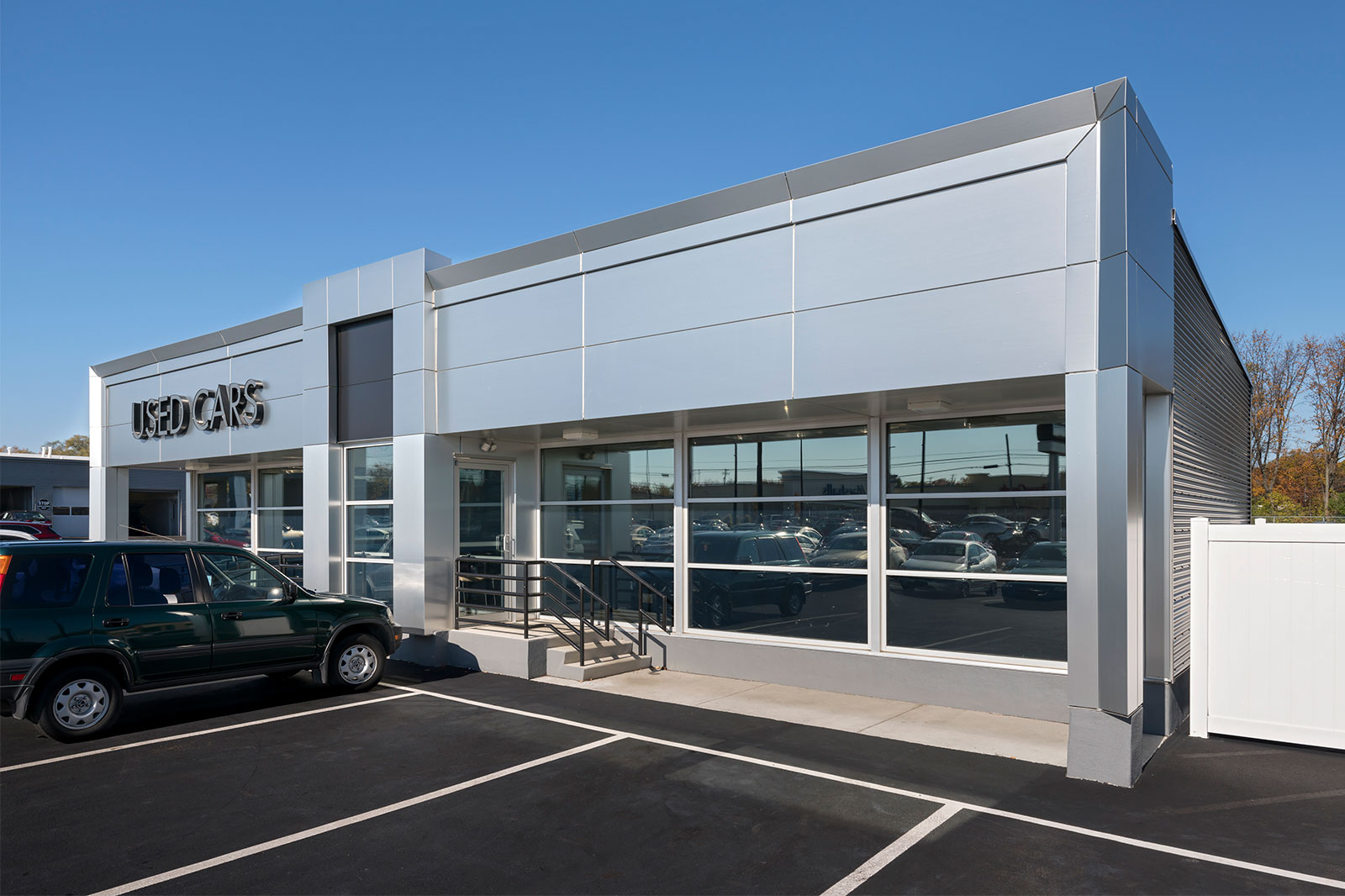 Used car center at auto dealership constructed by Miller Diversified