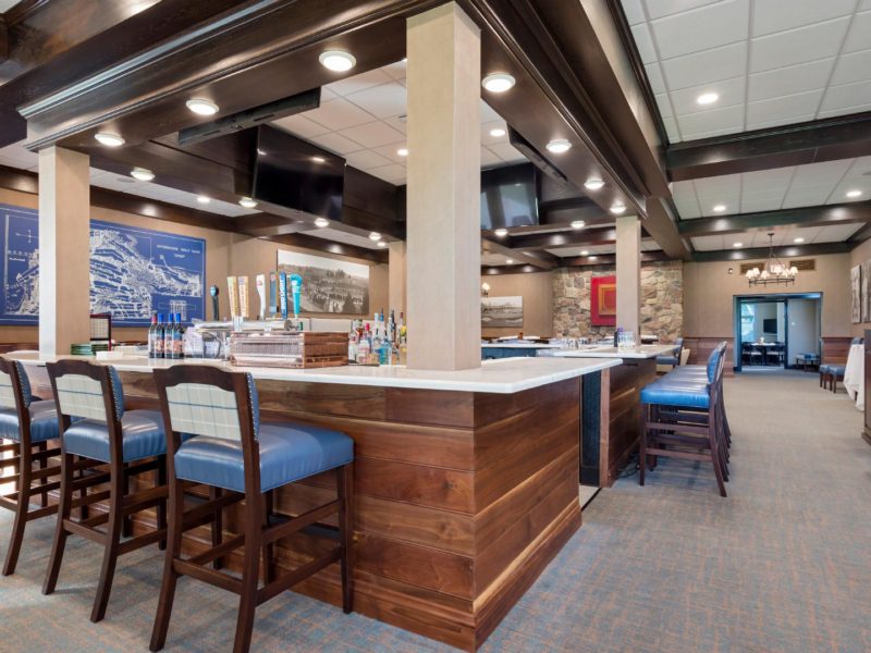 Bar area inside the Inverness Club, for which Miller Diversified Construction was Construction Manager as Owner's advisor