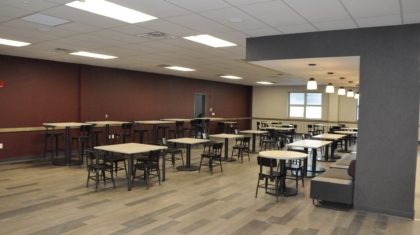 Interior student meeting areas at GCCC