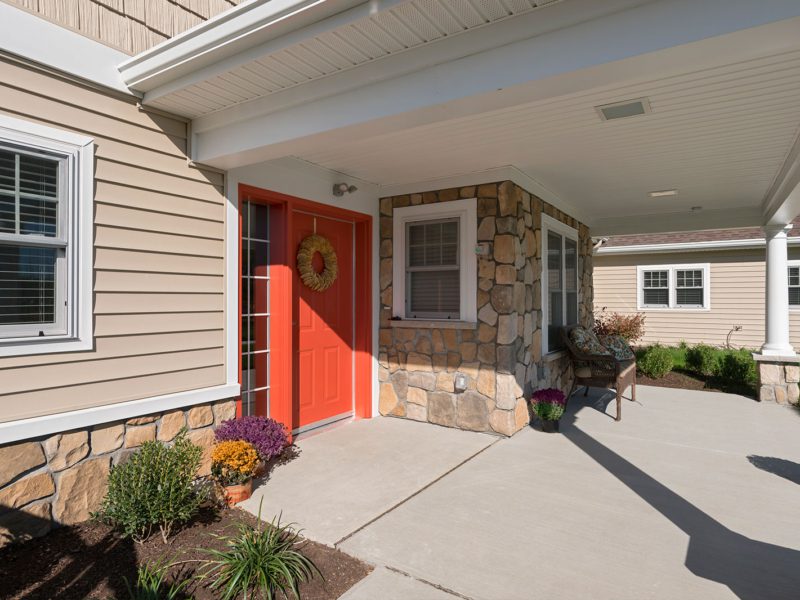 The front entryway of a supported living home for Sunshine Inc. of Northwest Ohio constructed by Miller Diversified