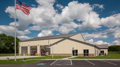 Fire station commercial construction project work completed by Miller Diversified