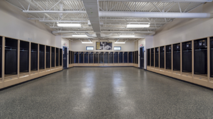 Athletic rooms of a multipurpose athletic facility construction project by Miller Diversified