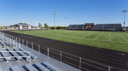 Perrysburg bleachers and pressbox commercial construction project by Miller Diversified