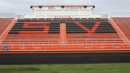 The Sylvania Southview bleacher commercial construction project by Miller Diversified